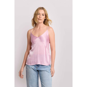 Kocca - Top viscosa con spalline sottili Donna, Tinta unita, Scollo a cuore