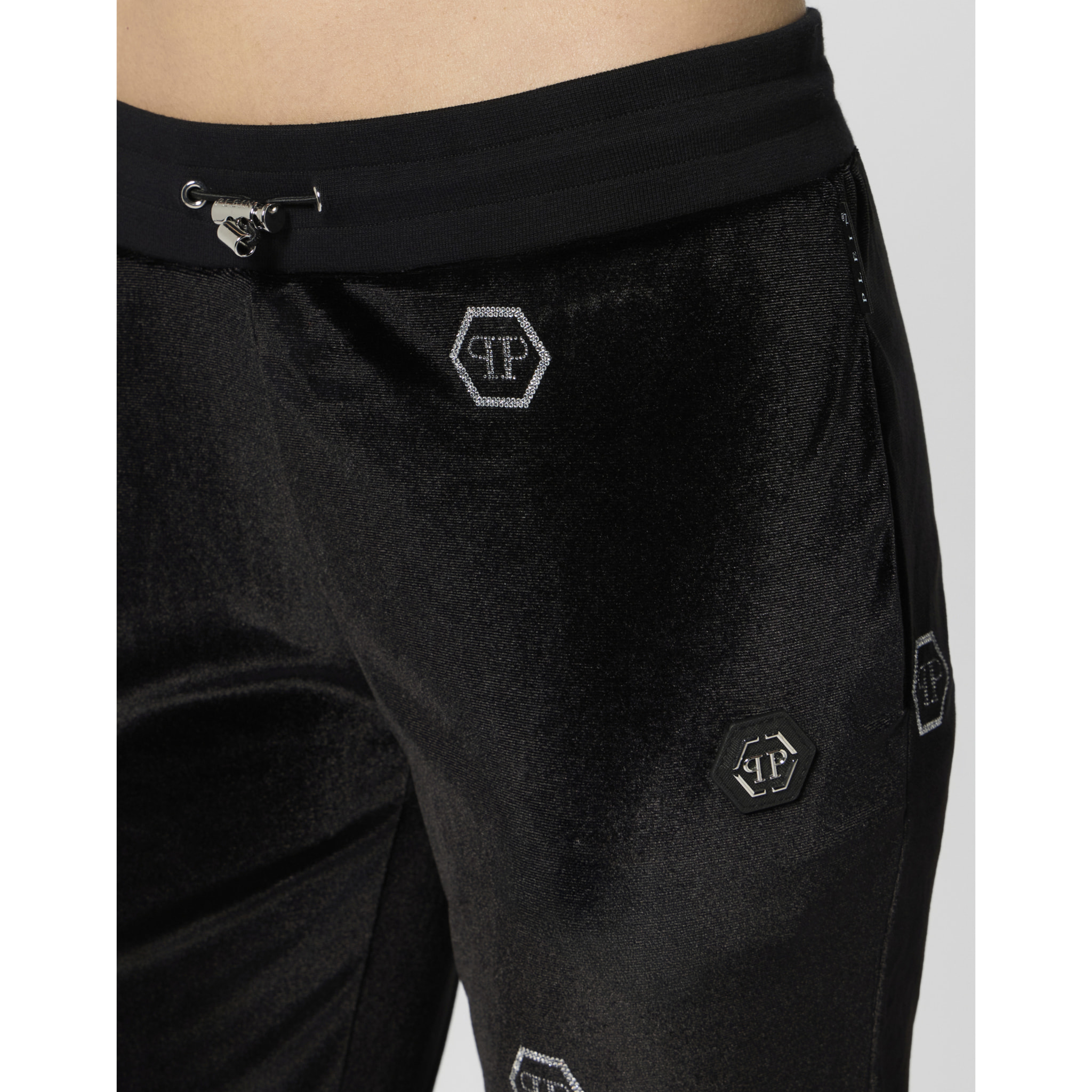 PHILIPP PLEIN Chenille Joggers Monogram Strass