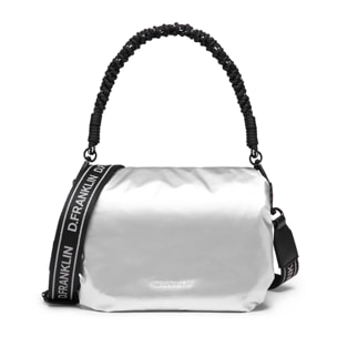 Bolso Bandolera  Bomb Flap Crossbody Bag en Plata D.Franklin