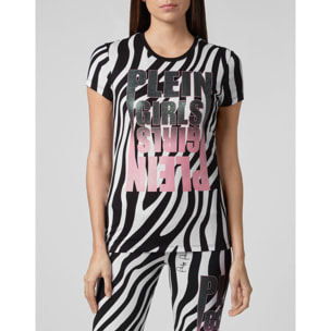 PHILIPP PLEIN T-shirt Round Neck SS Zebra