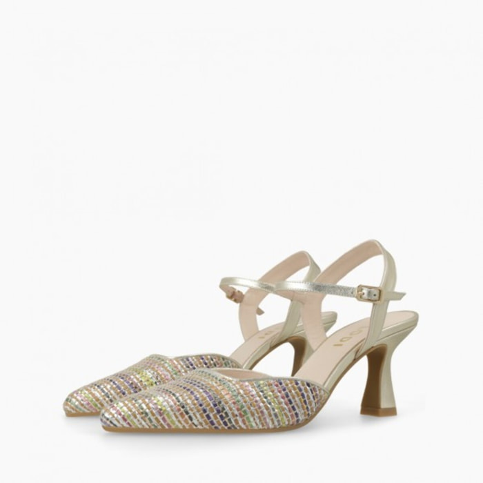 ZAPATOS DE SALÓN MULTICOLOR DORADOS GELIA-TE