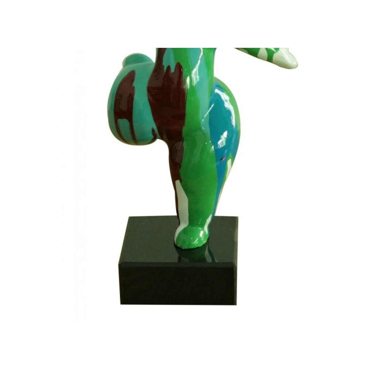 Statuette danseuse verte multicolore H33 cm - WOMAN GREEN