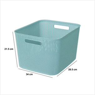 Panier en crochet Crochy 19L bleu