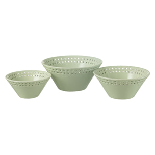 J-Line bol - céramique - vert - small/medium/large - set de 3