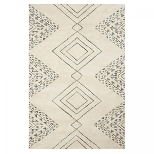 Tapis artisanal Nusi en laine, tufté main épais et molleux