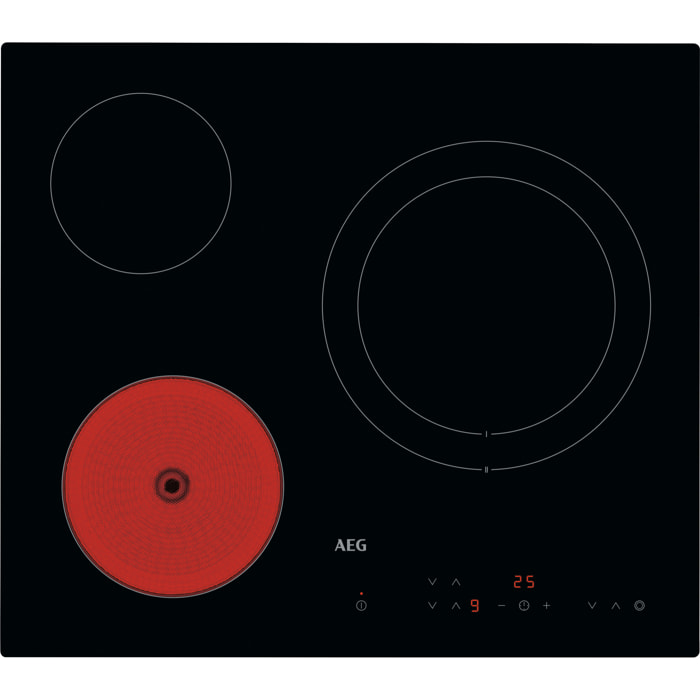 AEG Placa vitrocerámica Serie 3000 Radiant de 60 cm TN63RAF2CB