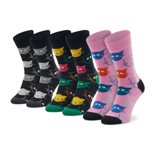 Calcetines 3-pack mixed cat s gift set