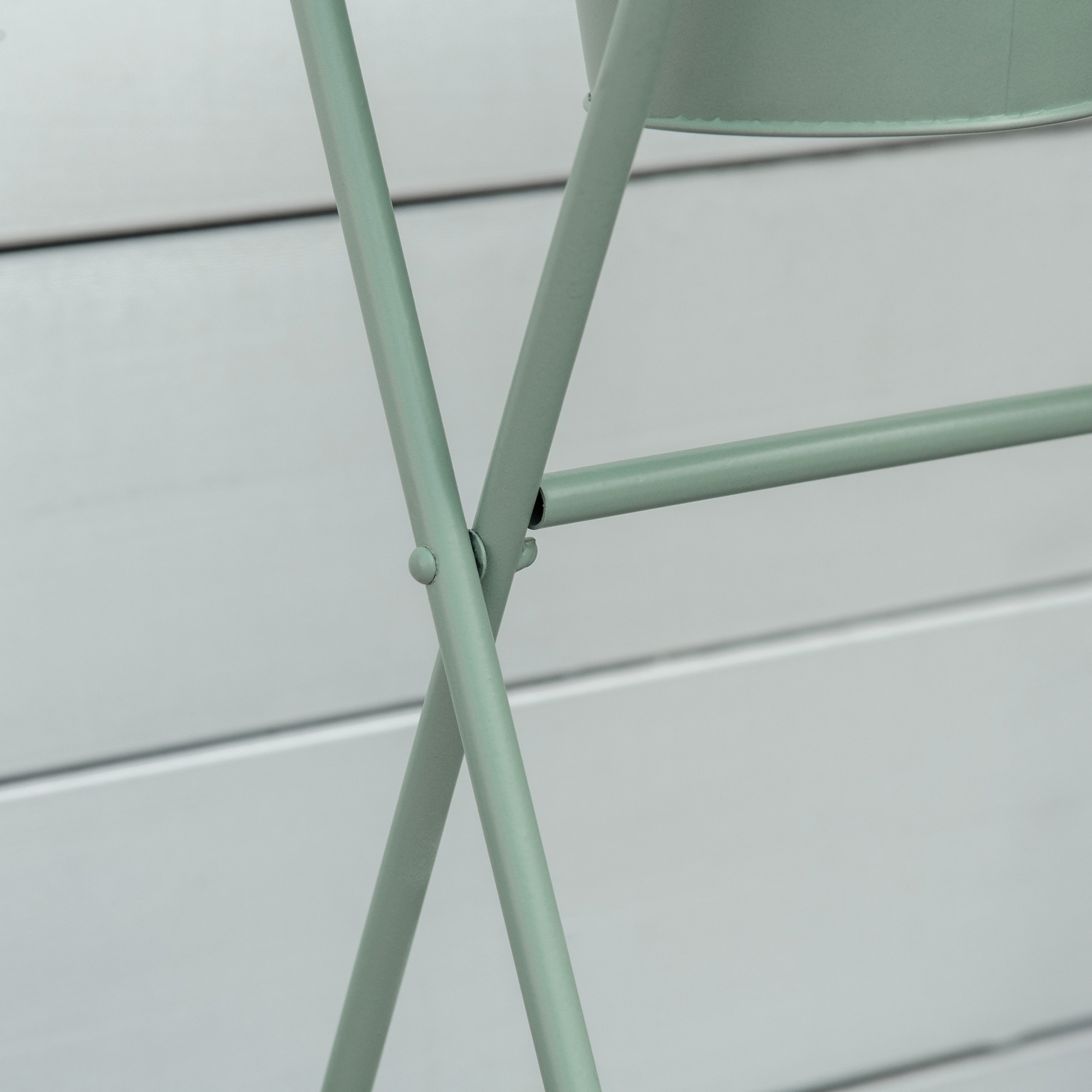 Soporte Metal para Plantas Flores Plegable con 3 Macetas y Estante 47x37x78,5 cm