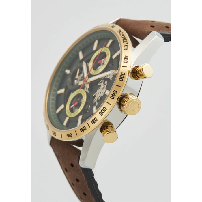 Cronografo U.S. Polo Assn.  In pelle