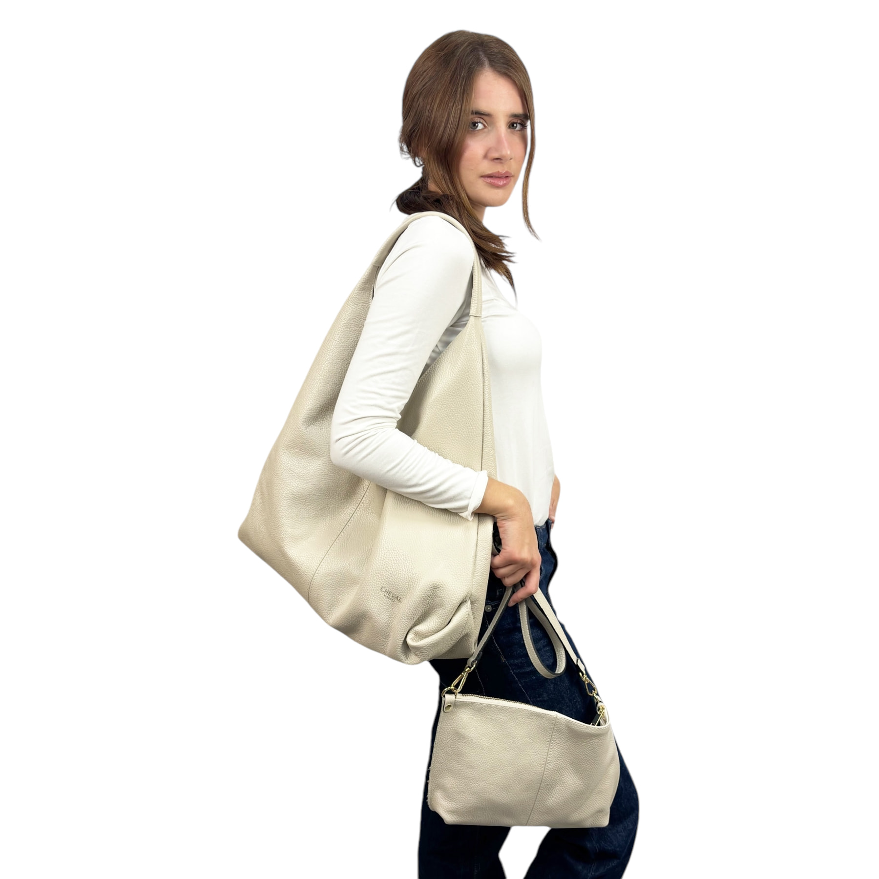 Bolso de Hombro Cheval Firenze Iris Beige