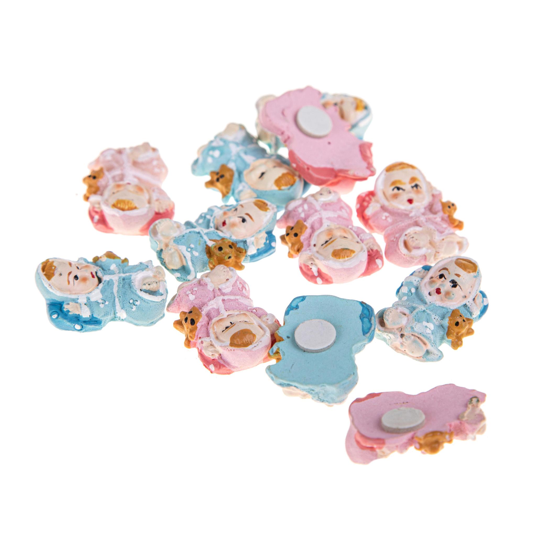 Bambini 12 Pz Con Adesivo - Pezzi 6 - 8,5X12X2cm - Colore: Incolore - Bianchi Dino - Confetti E Articoli Per Le Nascite E Matrimonio