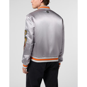 PHILIPP PLEIN Shiny Satin Bomber Tattoo Patches
