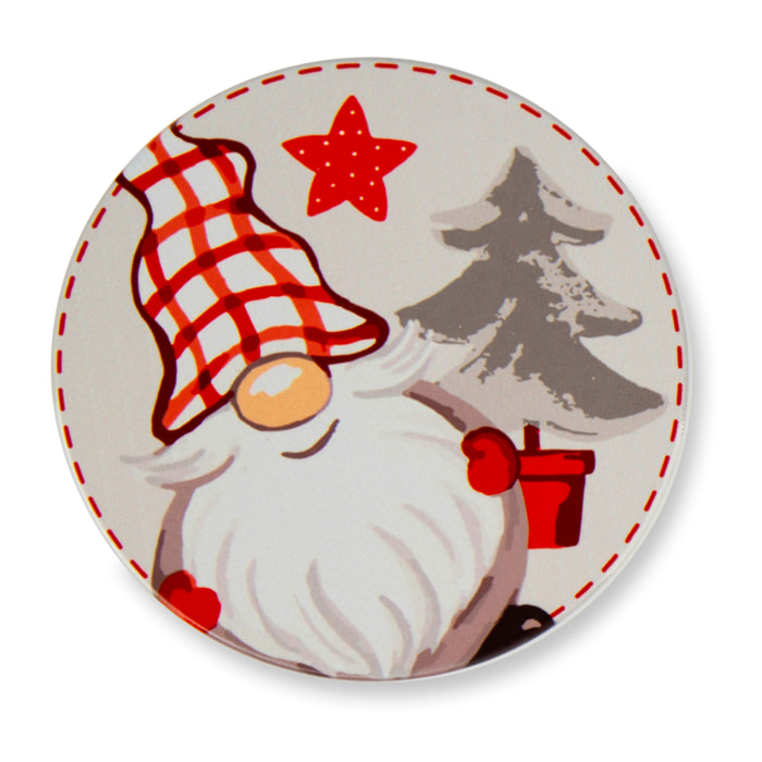 Set de 6 Dessous de Verre Excelsa - Gnomo, Dolomite Multicolore avec Base en Liège