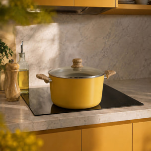 Batterie de cuisine 7 pièces en céramique safran - tous feux SAFRAN