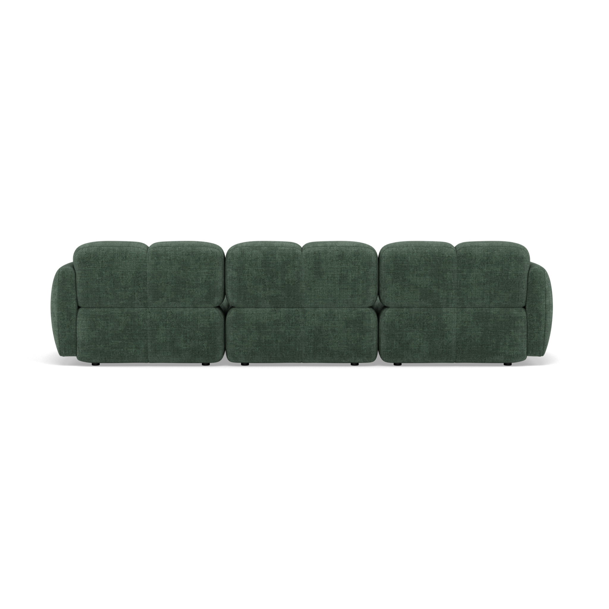 Grace - canapé modulable d'angle réversible 4 places en velours texturé - Vert