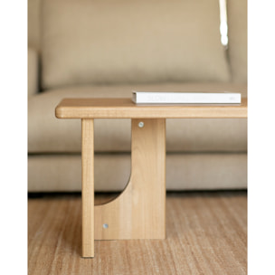 Table basse en bois massif de peuplier en 120x50cm Hauteur: 40 Longueur: 120 Largeur: 50