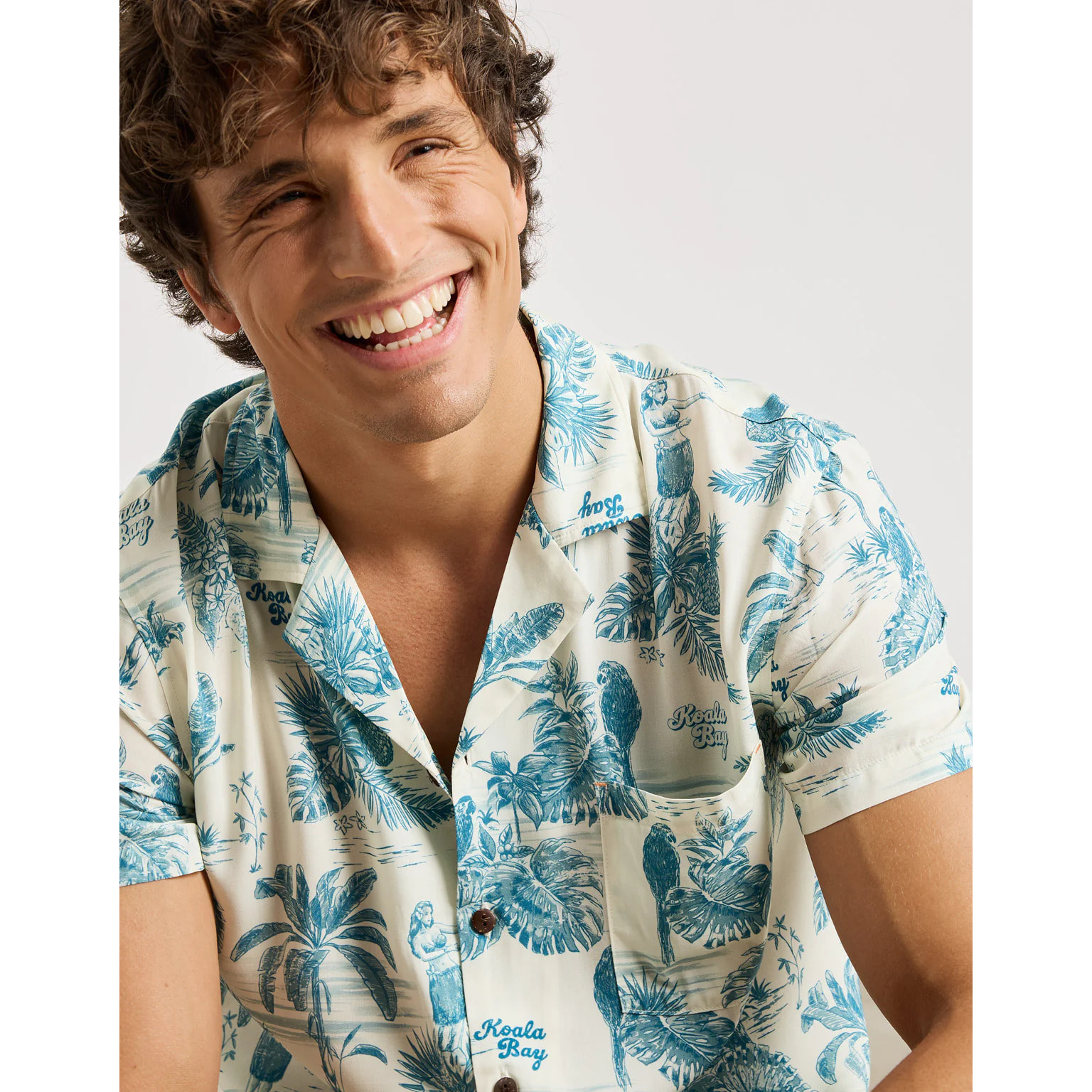 Camisa Manga Corta Azul - Papan