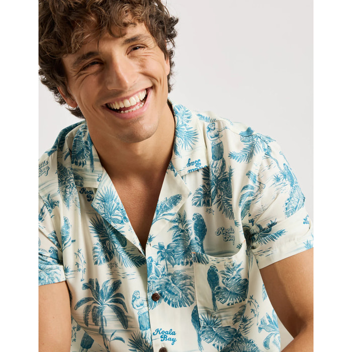 Camisa Manga Corta Azul - Papan