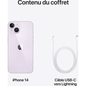 Smartphone APPLE iPhone 14 Mauve 256Go 5G