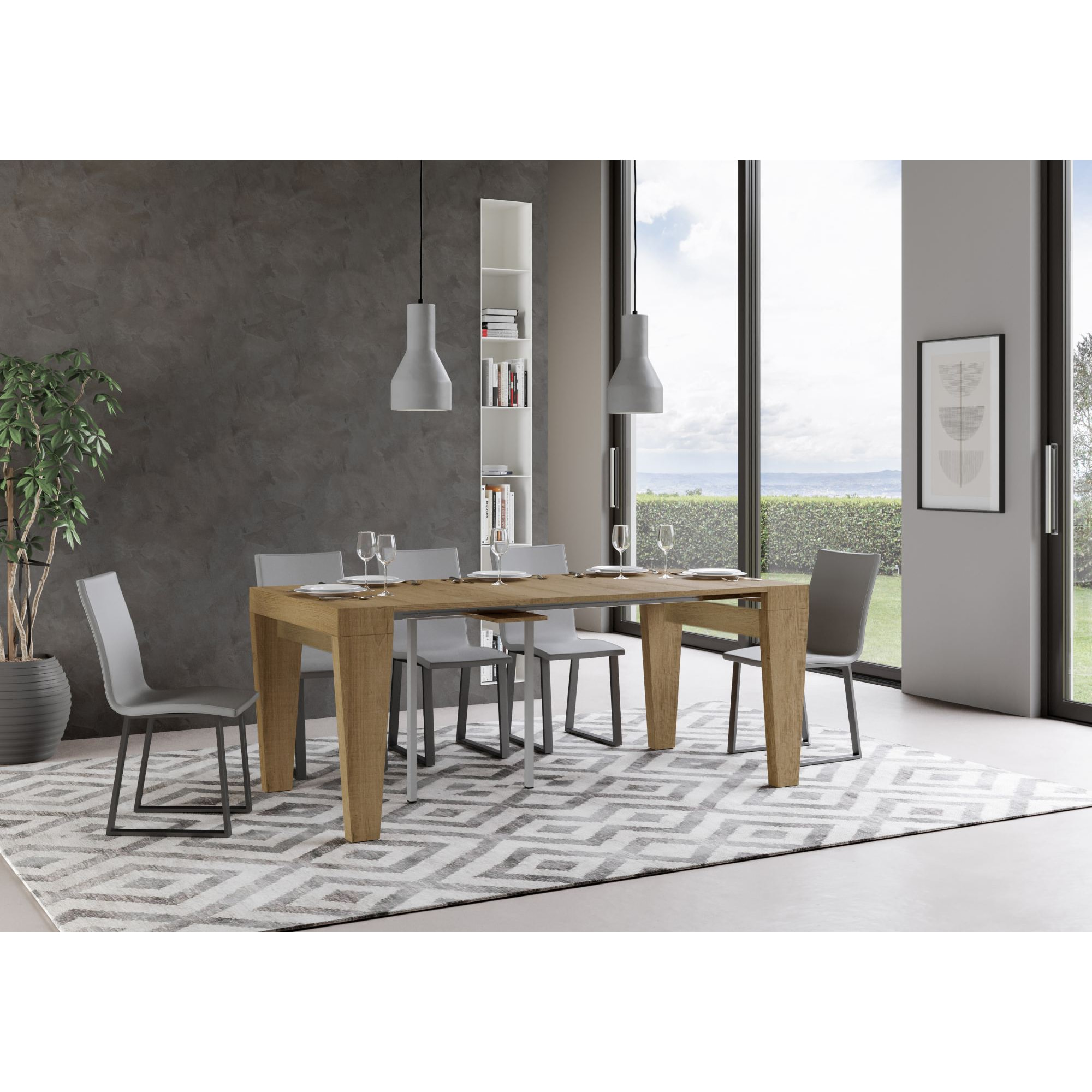 Consola extensible 90x40/300 cm Spimbo Roble Natural