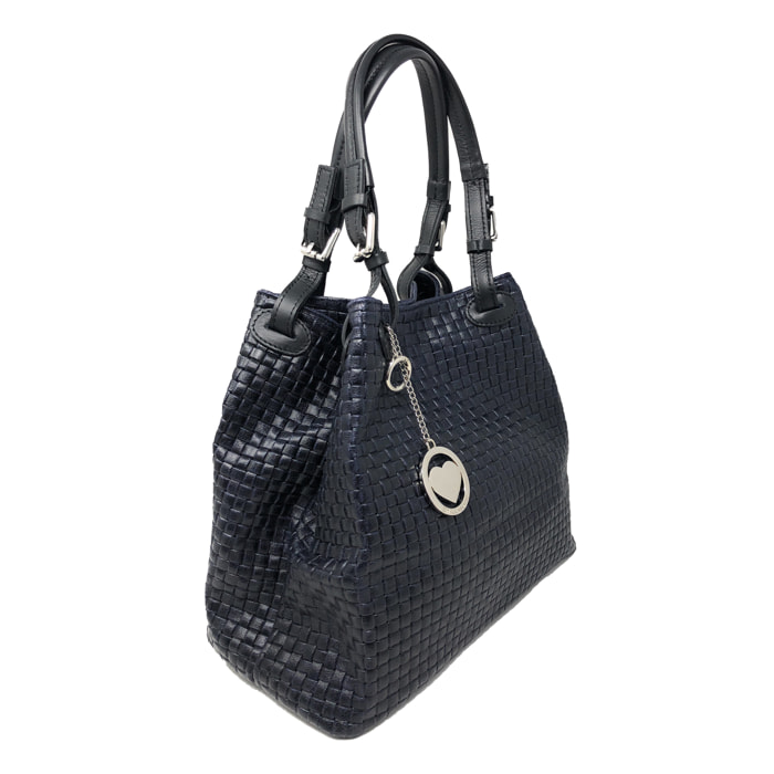 Chicca Borse Borsa a Mano Blu