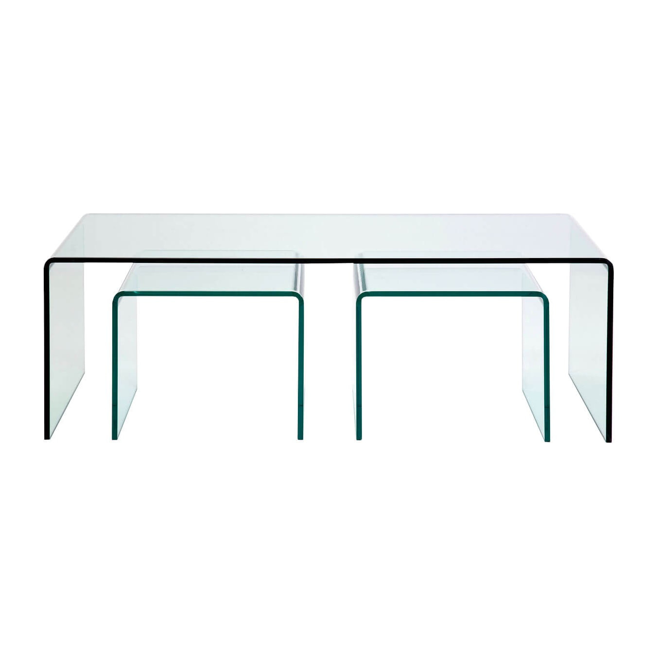 Tables basses Visible Clear set de 3 Kare Design