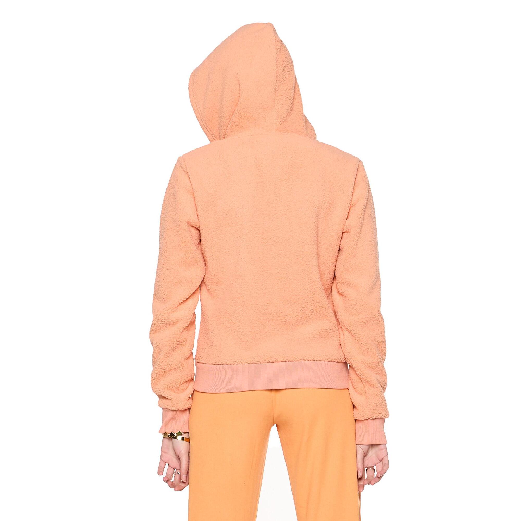 Chaqueta sherpa de mujer de invierno con capucha y cremallera 'Relaxed'