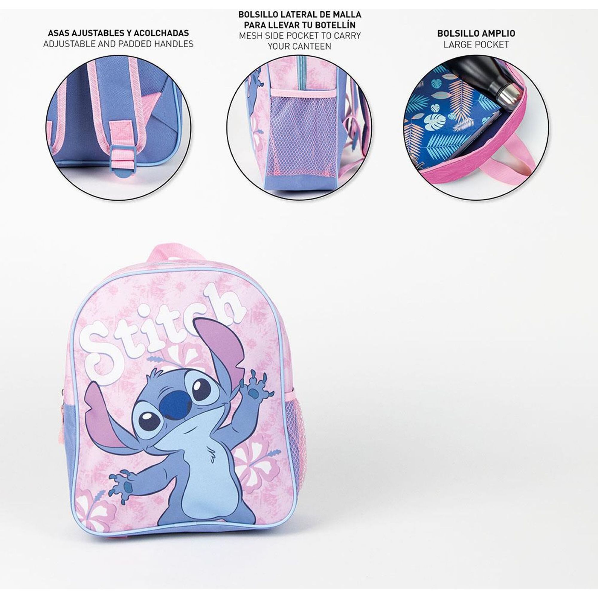 Mochila Infantil Escolar Stitch