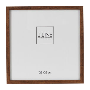J-Line cadre photo Basic - bois - brun foncé - large - 2 pièces