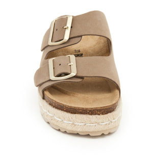 SANDALO CON ZEPPA BILLOWY MARRONE