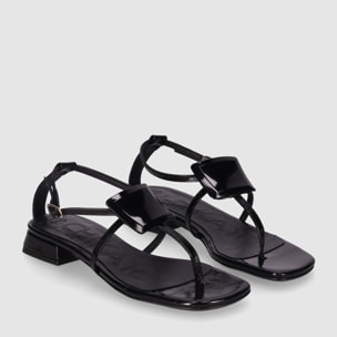 Sandalias - Negro - Tacón: 3 cm