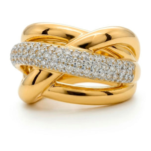 Anillo Gola acabado oro amarillo 18k