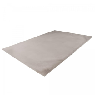 Tapis longs poils shaggy tufté motif uni HOHE
