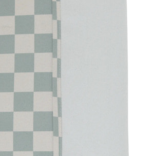 Rideau occultant enfant Billie 140x260cm motif damier gris et vert