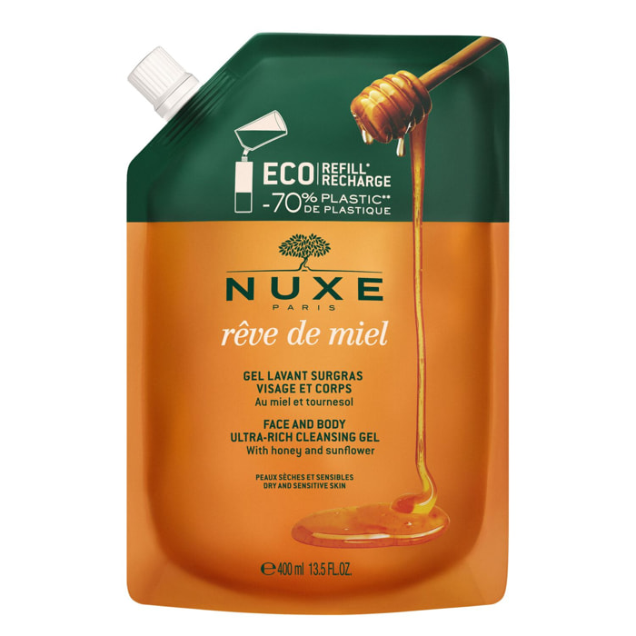 Rêve de miel®  - Gel lavant surgras visage et corps - Peaux sèches et sensibles -