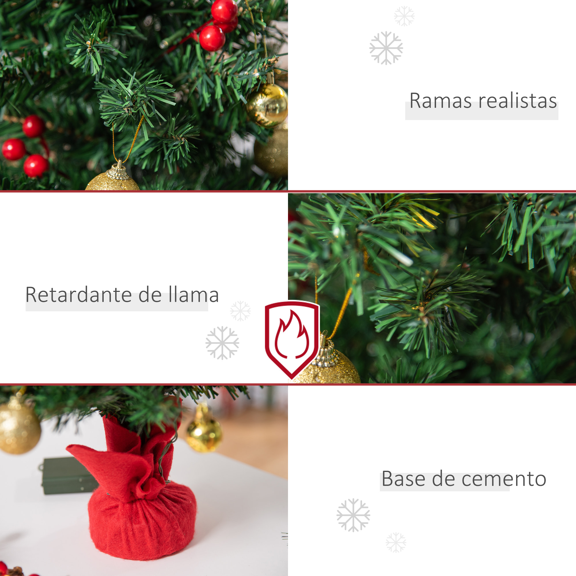 Mini árbol de Navidad con 73 Ramas de PVC ÃÂ¤20x60cm Verde