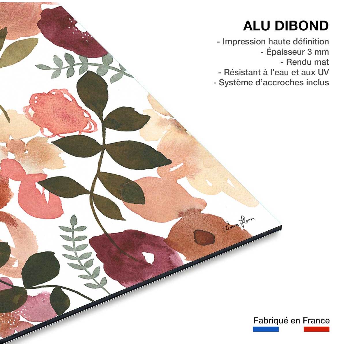 Tableau de fleurs danse du jardin  Tableau alu Dibond