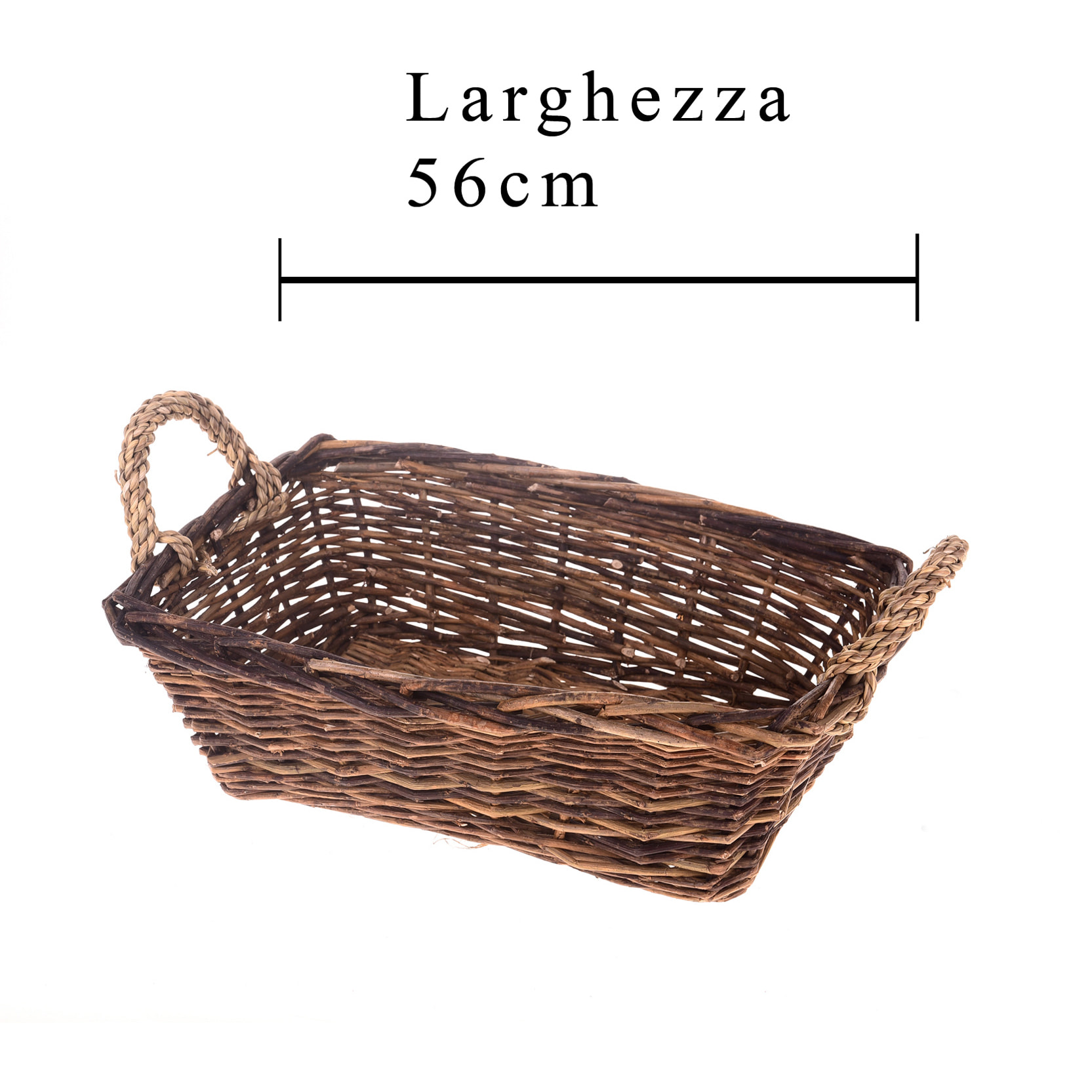 Cesto Rettwillow Natxx - Pezzi 3 - 45xH13x35cm - Bianchi Dino SpA