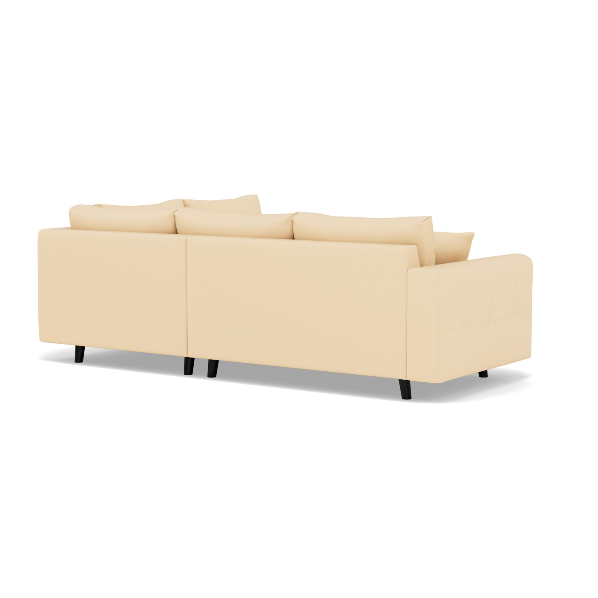Rune - canapé d'angle droit 4 places en simili - Gris