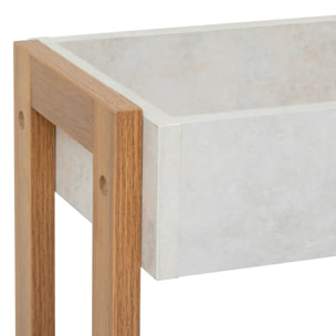 Desserte 3 niveaux Come L20cm bois et effet marbre