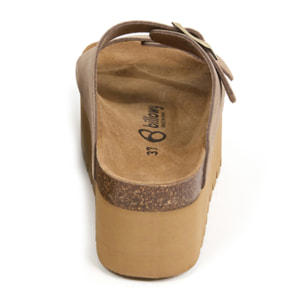 Sandalia Plataforma Marron Mujer BILLOWY MARRON