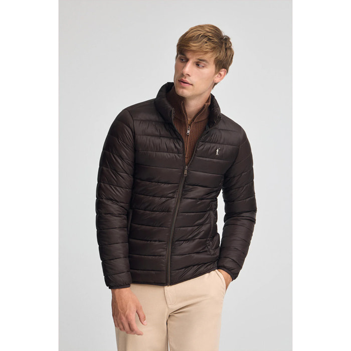 Giacca Chuck Embroidery cioccolato scuro con logo Rigby Go