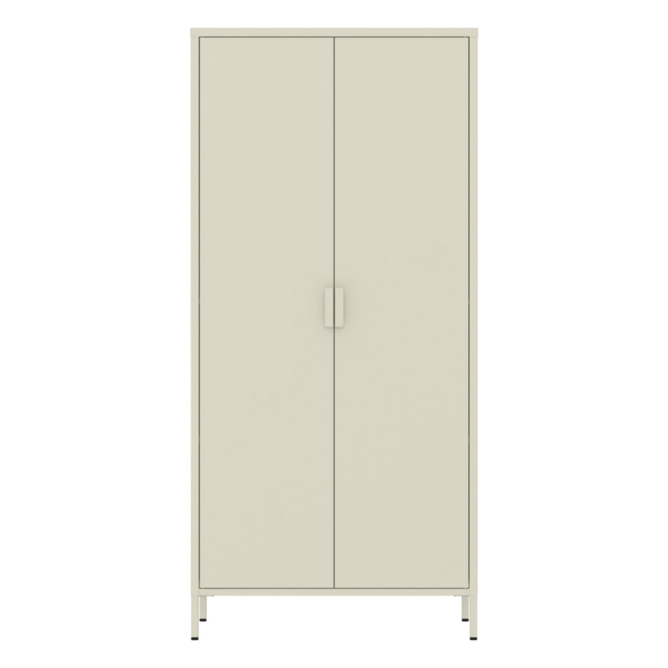 Armadio in metallo 2 ante 80x40x170h cm avorio - Pop