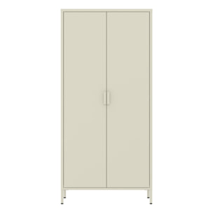 Armadio in metallo 2 ante 80x40x170h cm avorio - Pop
