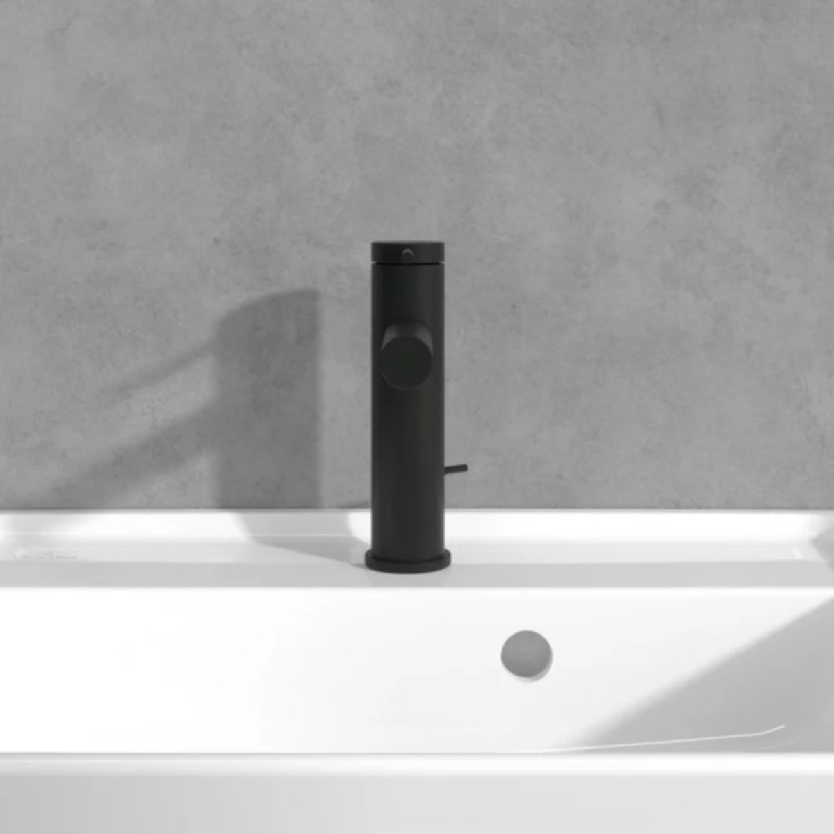 Mitigeur lavabo Loop & Friends avec tirette Noir mat