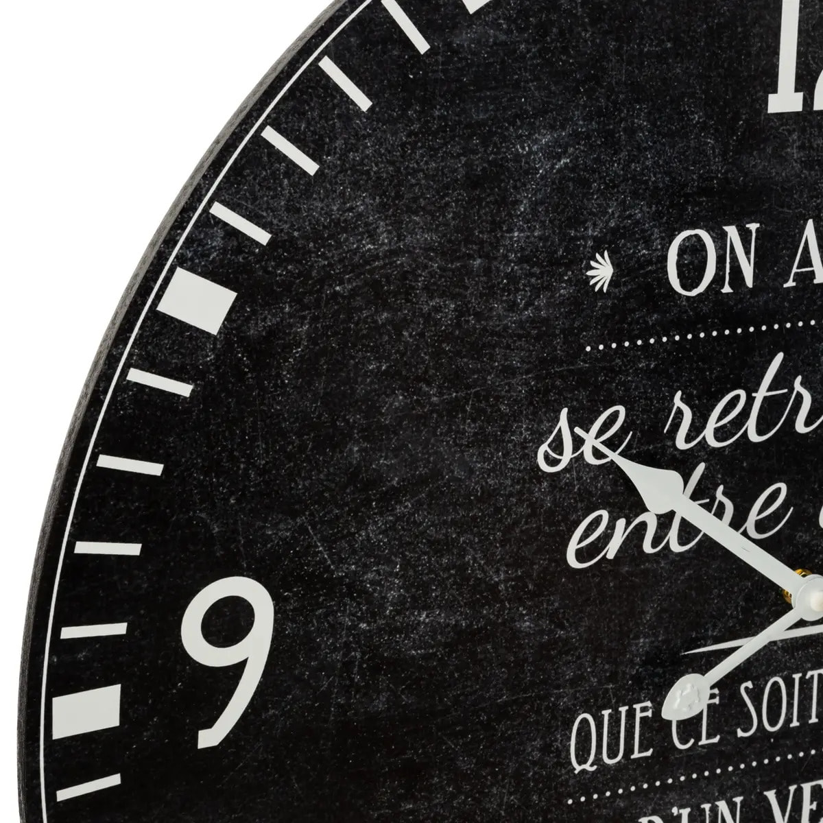 Horloge "Ardoise" - noir D57 cm