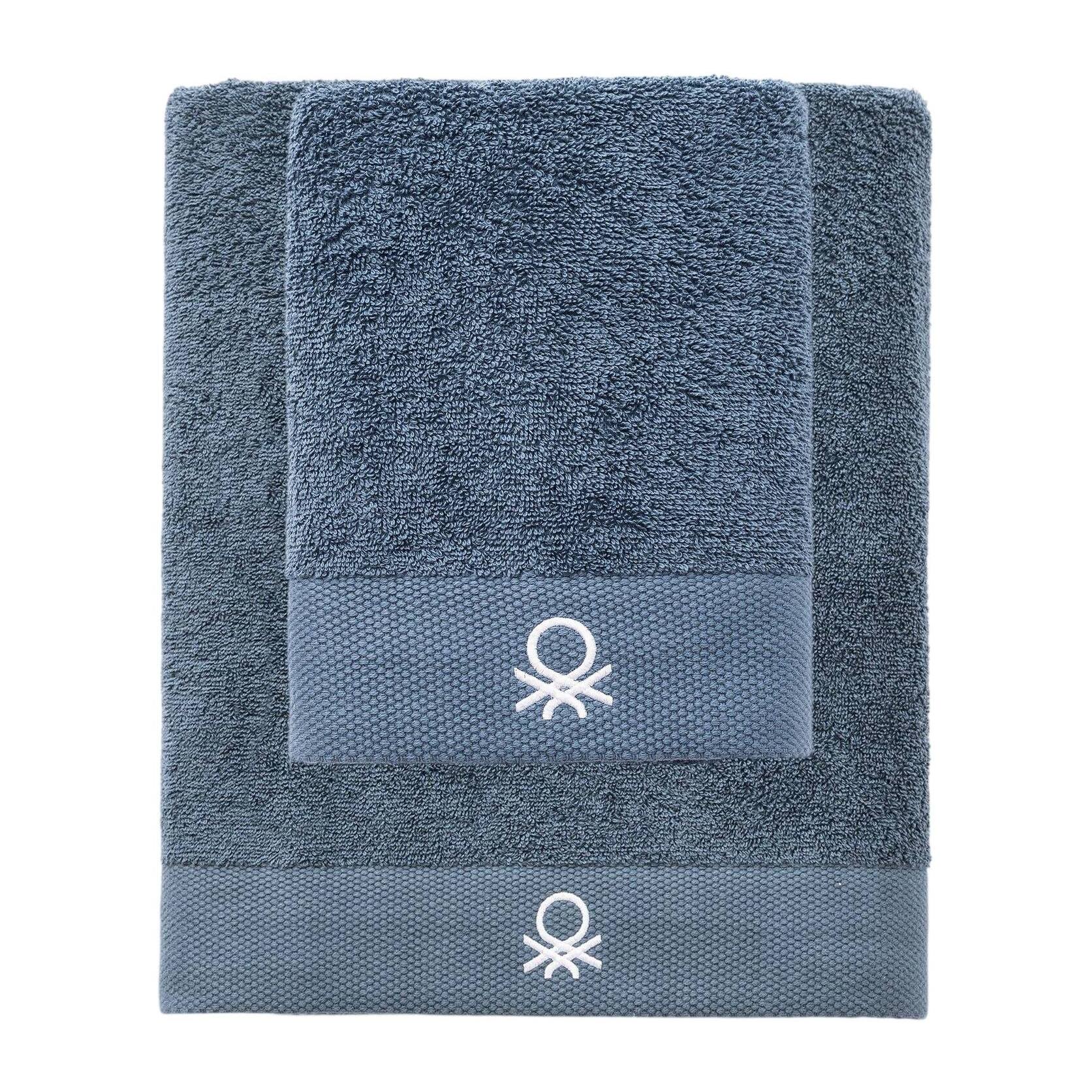 Juego de 2 toallas de baño 50x90cm + 90x150cm, gris oscuro