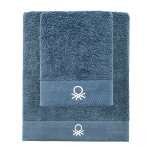 Juego de 2 toallas de baño 50x90cm + 90x150cm, gris oscuro