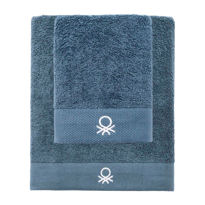 Juego de 2 toallas de baño 50x90cm + 90x150cm, gris oscuro