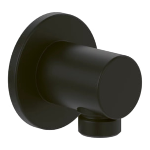 Coude de raccordement mural Universal rond Noir mat